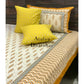 Mustard Mughal Motifs Bedsheet