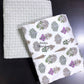 Purple and Green Floral Cambric Cotton Single Dohar Pair