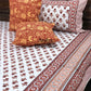 Rust Floral Motifs Bedsheet