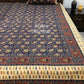 Indigo and Red Cotton Kalamkari Super King Bedsheet