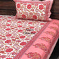 Pink Floral Jaal Bedsheet