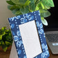Indigo Floral Motifs Photo Frame