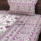 Purple Floral Jaal Super King Cotton Bedsheet