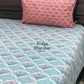Turquoise Blue and Rust Mughal Jaal Super King Bedsheet