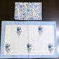 Blue Floral Mughal Jaal Percale Cotton Hand Block Printed Super King Bedsheet