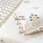 Teal and Golden Brown Floral Motifs Percale Cotton Hand Block Super King Bedsheet