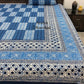 Blue Floral Motifs Bedsheet