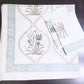 Grey and Brown Mughal Jaal Percale Cotton Hand Block Printed Super King Bedsheet