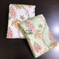 Green and Rust Floral Jaal Mulmul Single Bed Dohar Pair