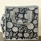 Black Floral Quilted Mini Tote Bag with Zip