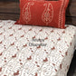 Maroon Paisley Jaal Cotton Super King Bedsheet