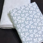 Grey Leafy Motifs Cambric Cotton Single Dohar Pair
