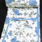 Blue Floral Mulmul Double Bed Dohar