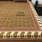 Mustard and Maroon Cotton Kalamkari Super King Bedsheet