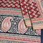 Maroon Paisley Kalamkari Cotton King Size Bedsheet