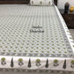 Green and Grey Floral Jaal Bedsheet