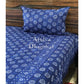 Indigo Hand Block Printed Super King Bedsheet