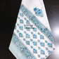 Blue and Teal Floral Motifs Hand Block Printed Waffle Cotton Towel