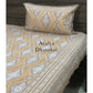 Brown Mughal Motifs Bedsheet