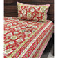 Red and Green Floral Jaal Bedsheet