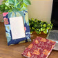 Block Print Handmade Paper Photo Frame and Journal Combo