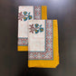 Yellow and Teal Floral Motifs Pillow Covers