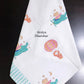 Flying Bunny with Hot Air Balloon Hand Block Printed Waffle Cotton Kids Towel
