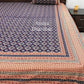 Indigo Cotton Kalamkari King Size Bedsheet
