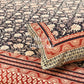 Black Kalamkari Cotton King Size Bedsheet