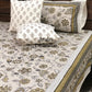 Grey Floral Jaal Super King Bedsheet