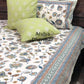Blue Floral Jaal Cotton Super King Bedsheet