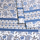 Grey and Blue Paisely Jaal Cotton King Size Bedsheet