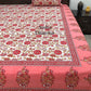 Pink Floral Jaal Bedsheet