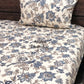Blue Bird Floral Jaal Cotton King Size Bedsheet