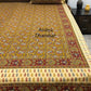 Mustard Cotton Kalamkari Super King Bedsheet