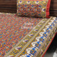 Maroon and Green Kalamkari Bedsheet