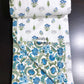 Blue and Green Floral Motifs Cambric Cotton Double Bed Dohar