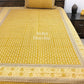 Greenish Mustard Kalamkari Single Bedsheet