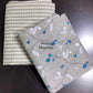 Blue Floral Jaal Cambric Cotton Single Dohar Pair