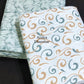 Green and Brown Cambric Cotton Single Dohar Pair
