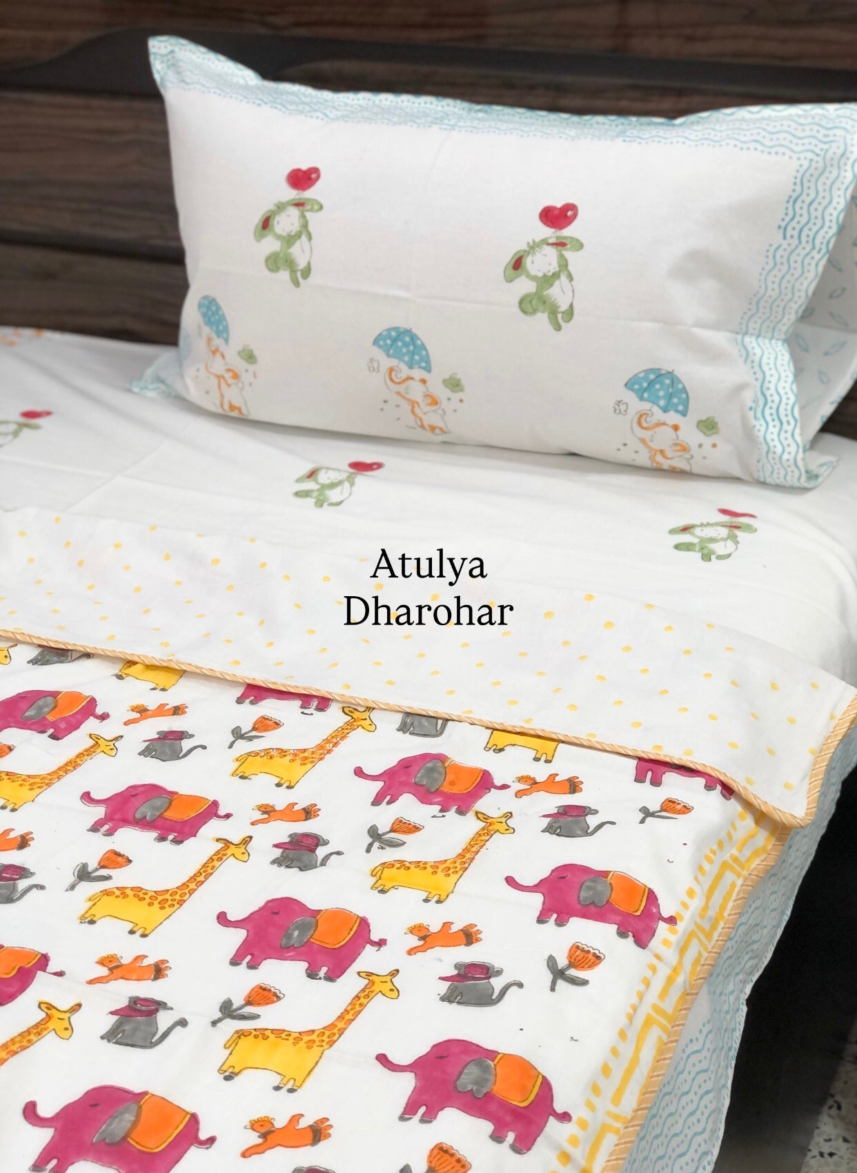 Jungle Theme Hand Block Printed Baby Dohar