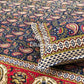Indigo & Red Cotton Kalamkari King Size Bedsheet