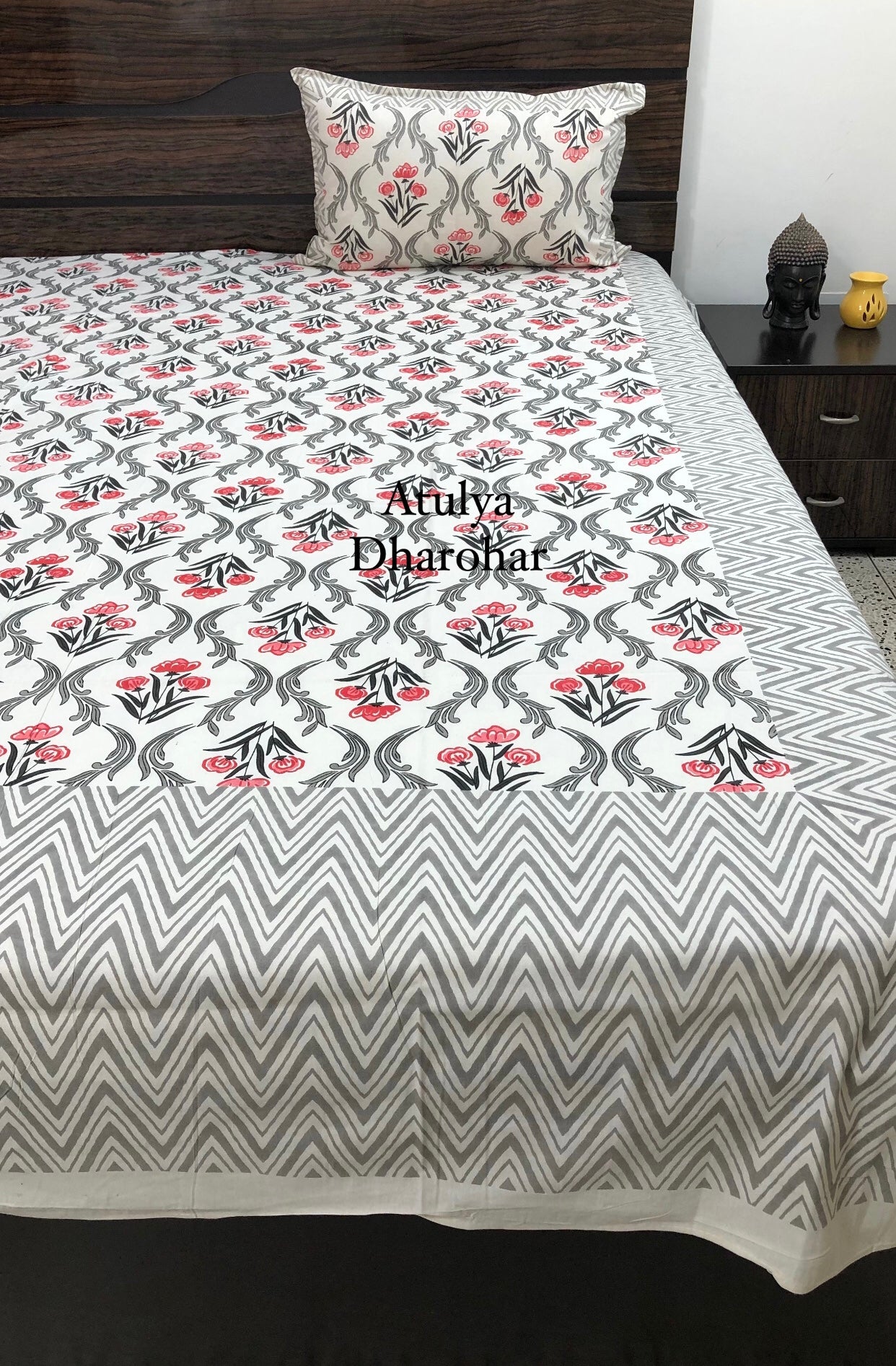 Floral Mughal Jaal Super King Bedsheet