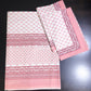 Pink Butti Cotton King Size Bedsheet