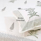 Grey and Green Floral Motifs Percale Cotton Hand Block Super King Bedsheet