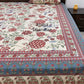 Red and Green Floral Jaal Cotton Super King Bedsheet