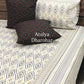 Grey Ikat Cotton King Size Bedsheet