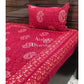 Red Paisley Motifs Single Hand Block Bedsheet