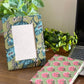 Block Print Handmade Paper Photo Frame and Journal Combo