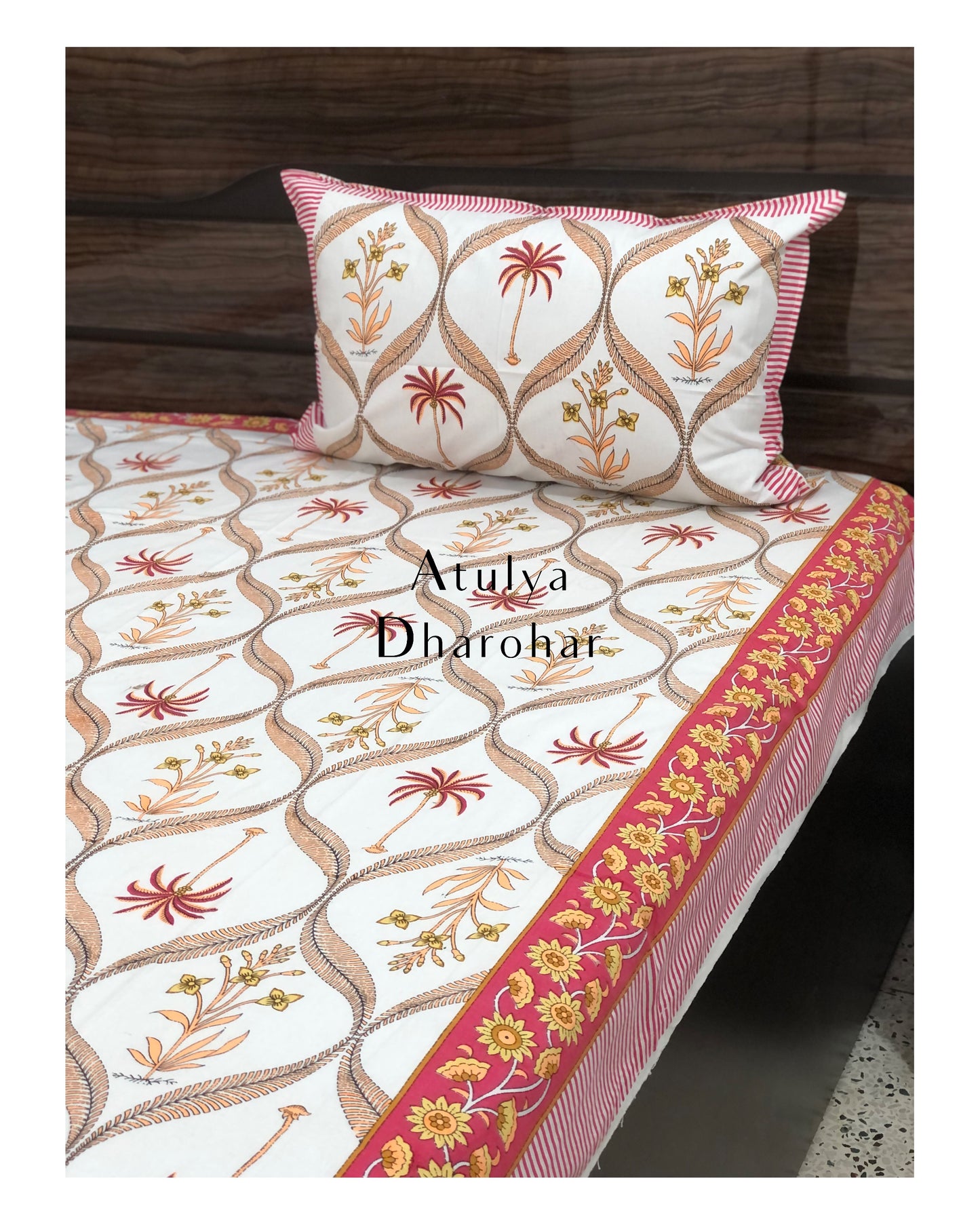 Mughal Jaal Single Bedsheet